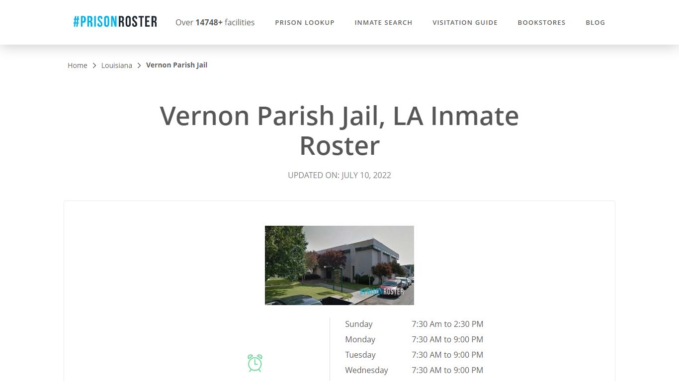 Vernon Parish Jail, LA Inmate Roster